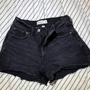 Abercrombie & Fitch Black Denim Jean Shorts